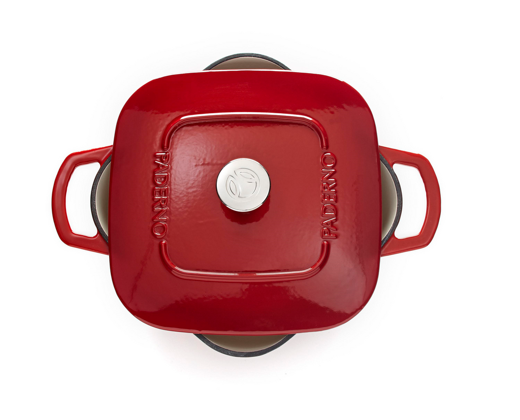 PADERNO Dutch Oven 6.5 Quarts, Red